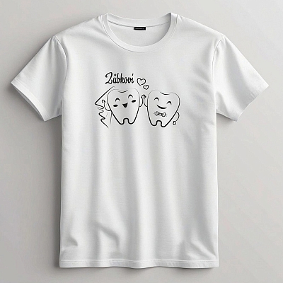 15/20    Zůbkovi l vtipný potisk triček novomanželů