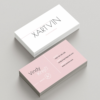 12/35    Klasické minimalistické vizitky pro XARTVIN - kreativní produkci