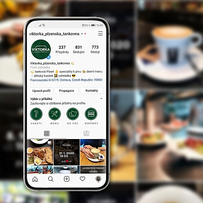 5/8    Správa a vzhled IG stránky Viktorky